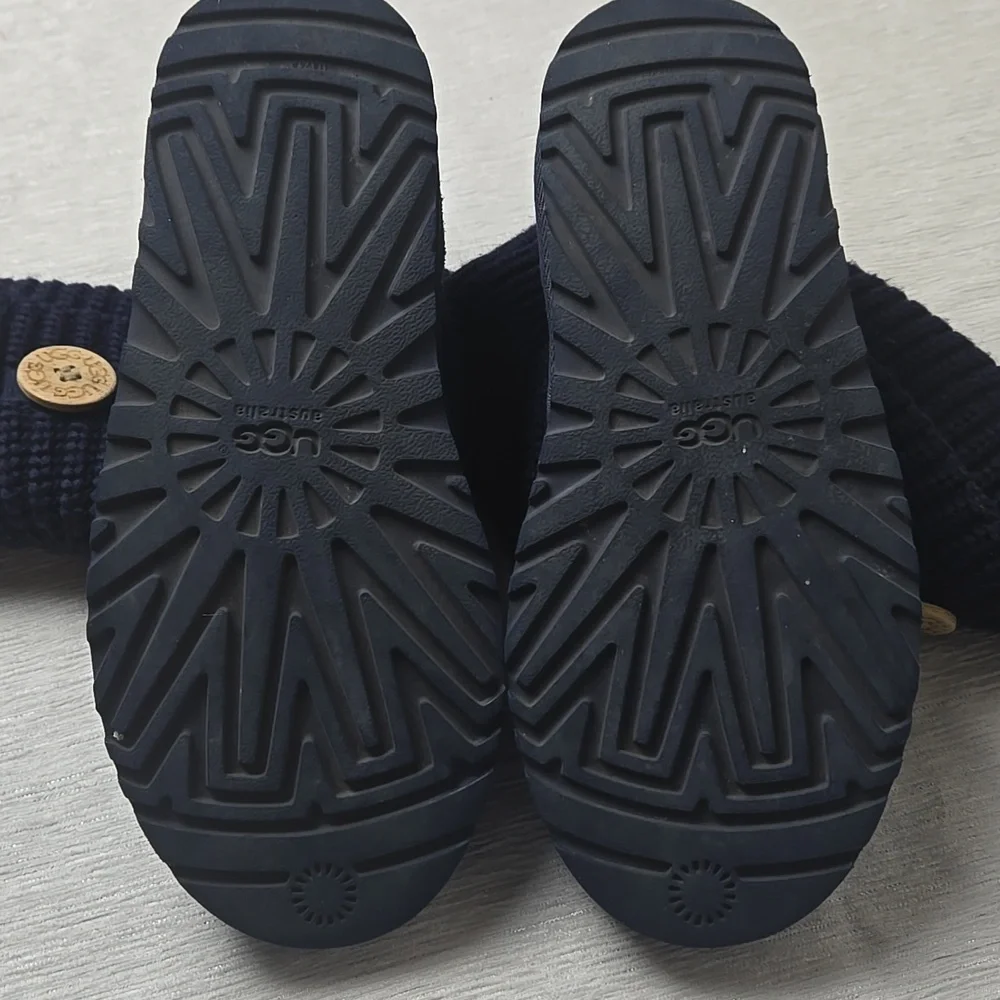 Ugg Navy Blue Cardy‎ Knit Tall Boots